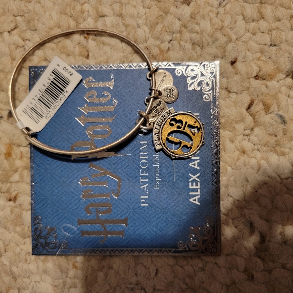 NWT Authentic ALEX AND ANI Harry Potter Platform 9 3/4 Two-Tone Bangle